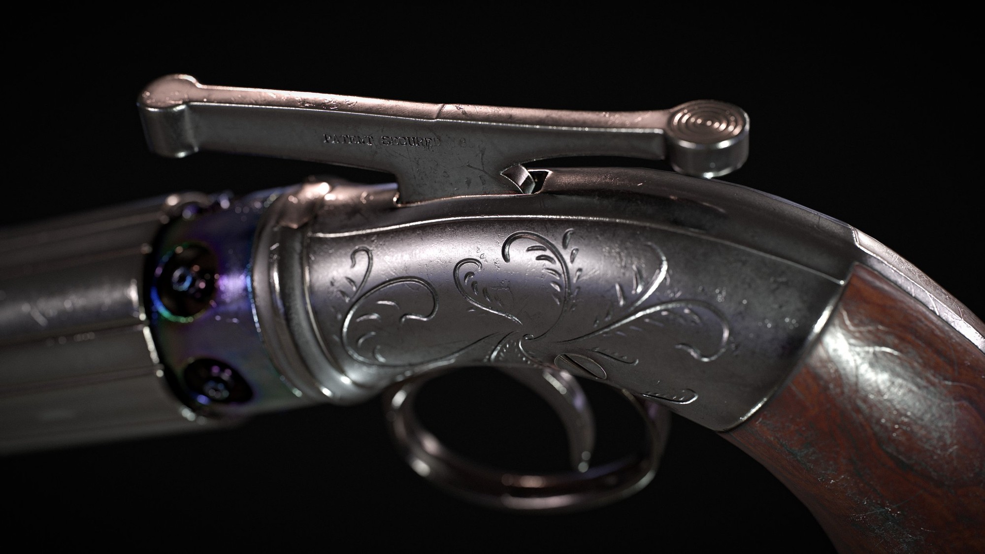 Stocking & Co. Pepperbox Pistol, render, image 5
