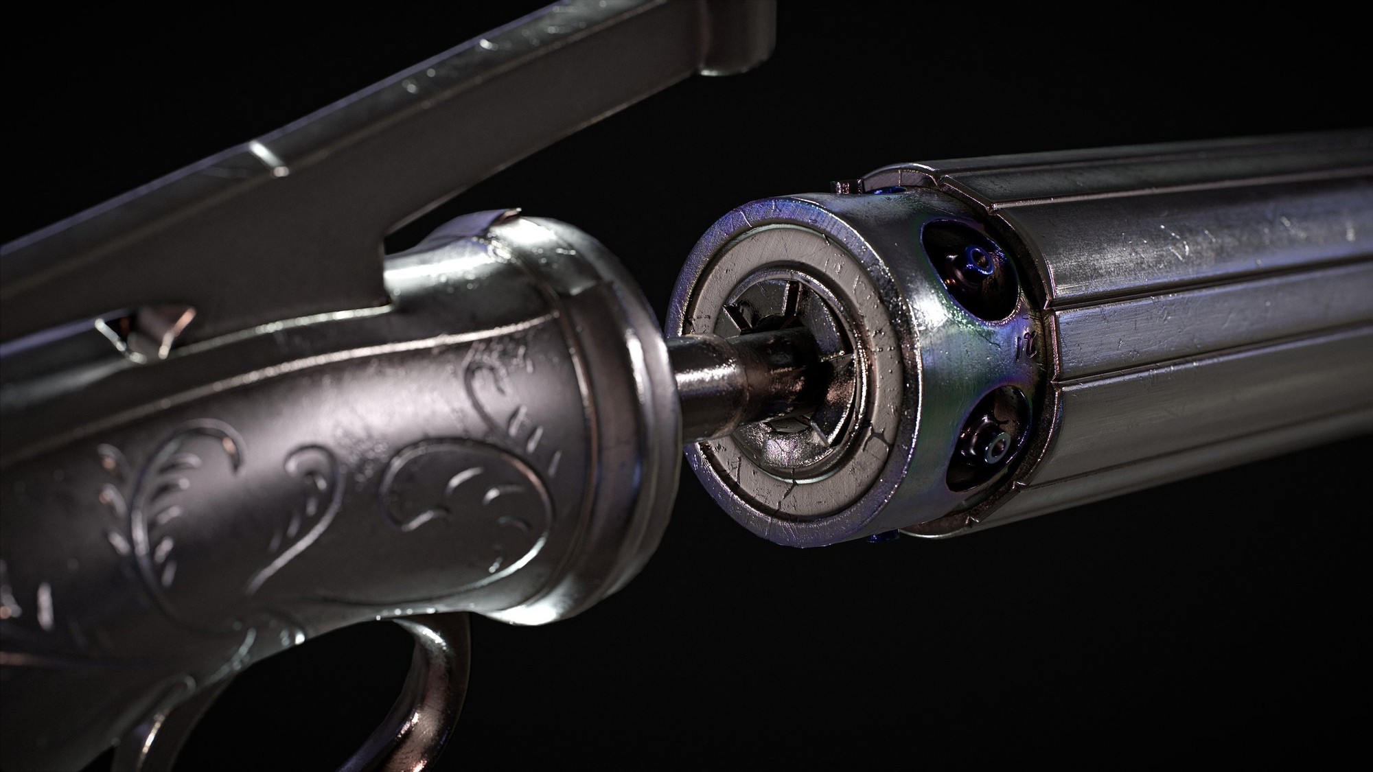 Stocking & Co. Pepperbox Pistol, render, image 7