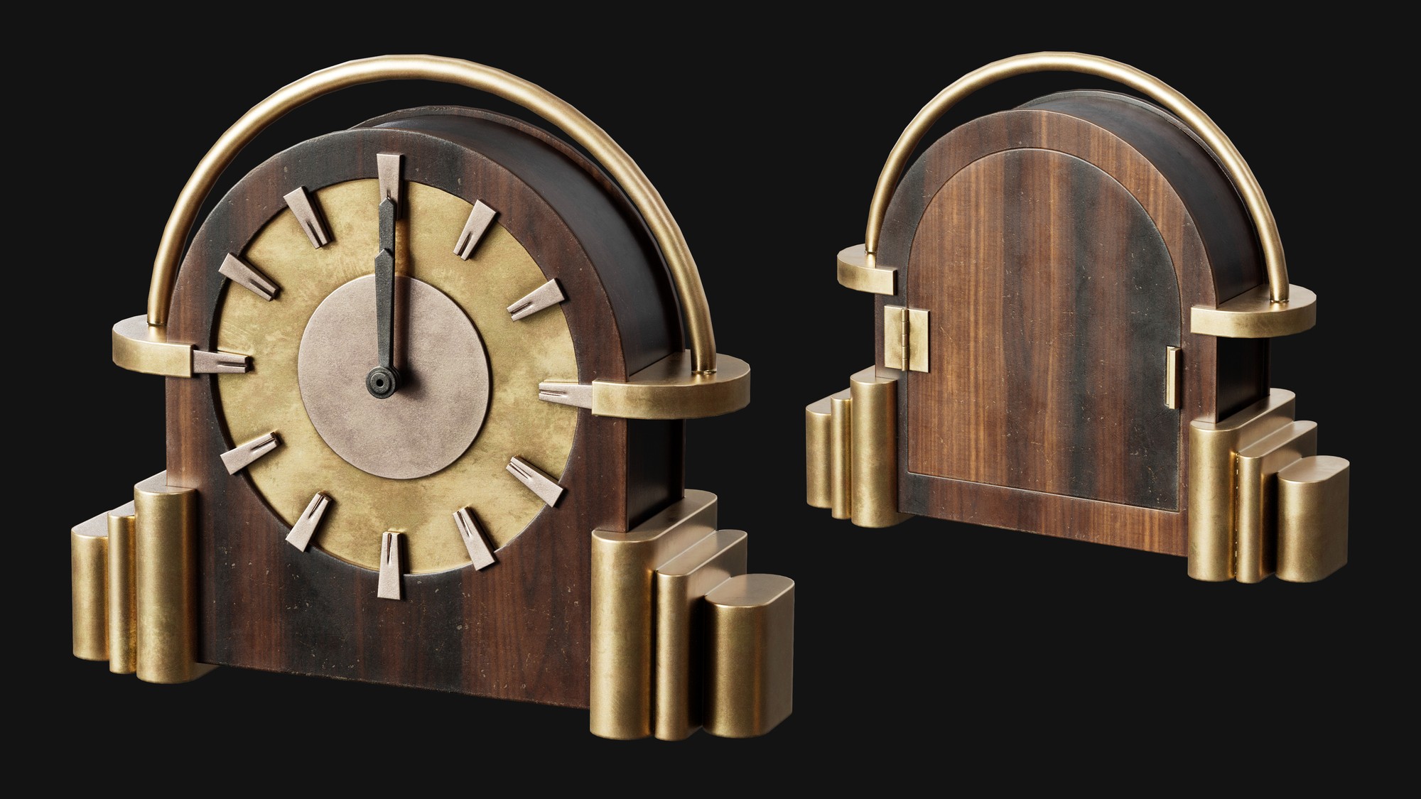 Detail shot of the clock