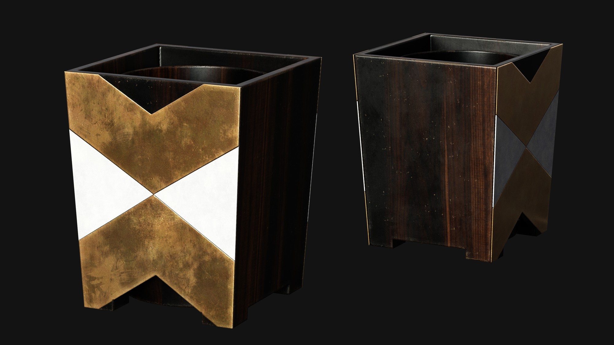 Detail shot of the rubbish bin