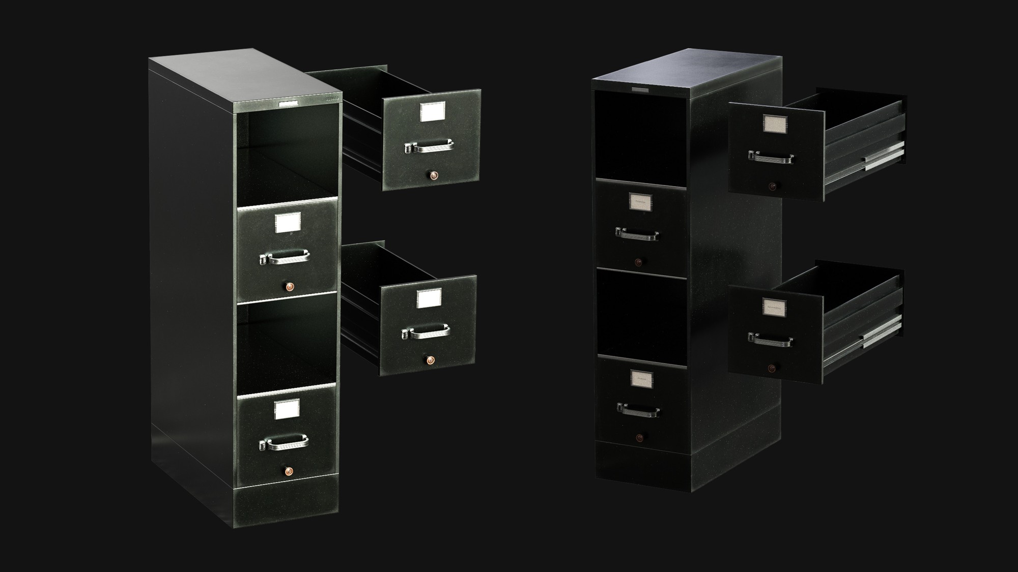Detail shot of the filing cabinet