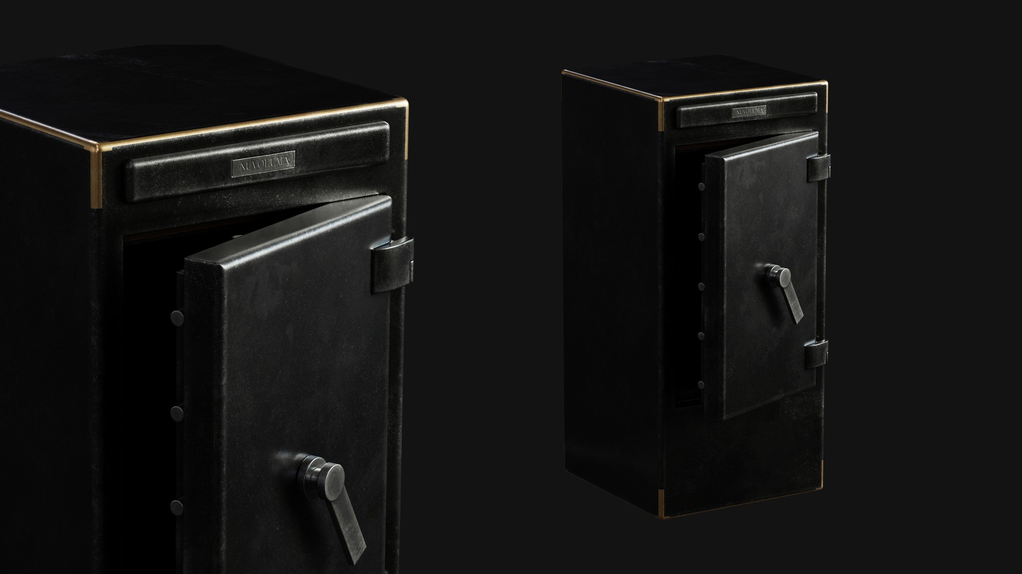Detail shot of the safe