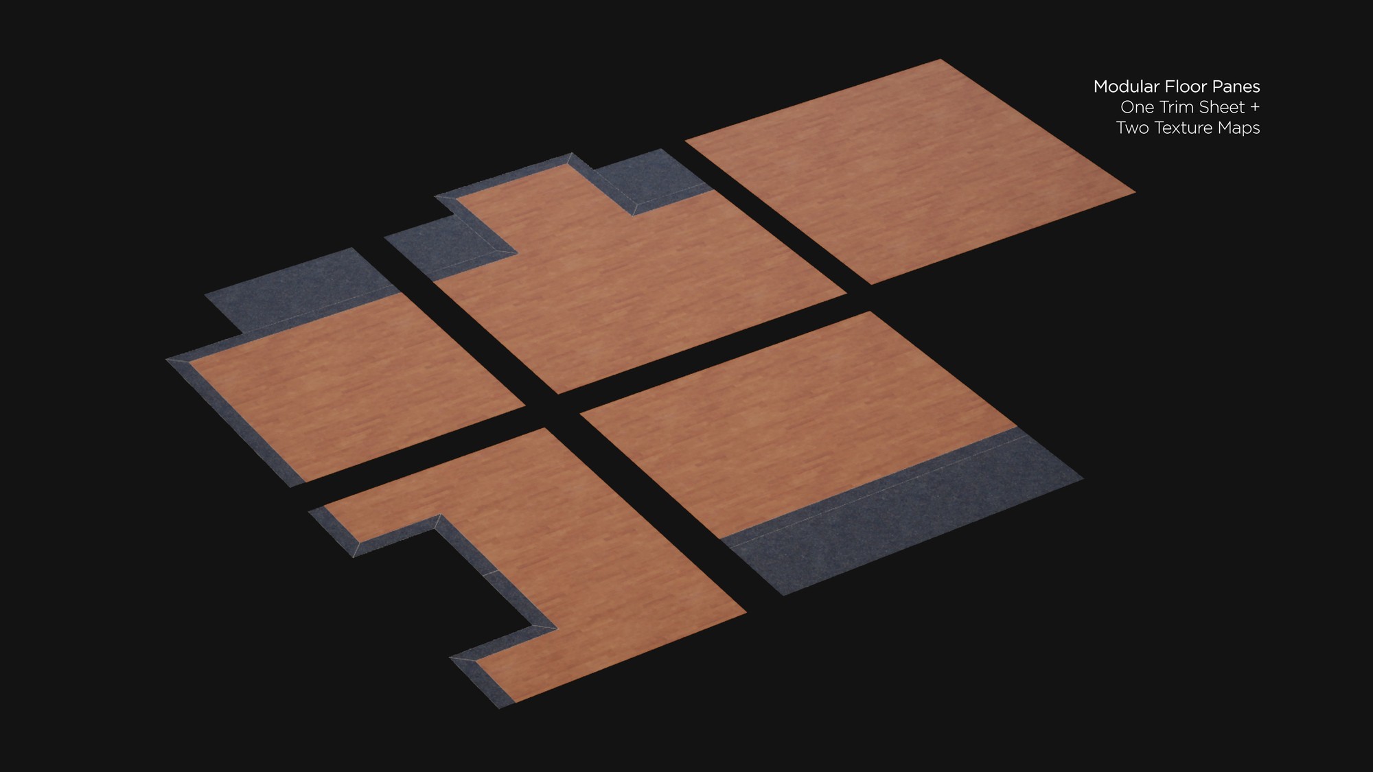 Floor panels made from the above trim sheet
