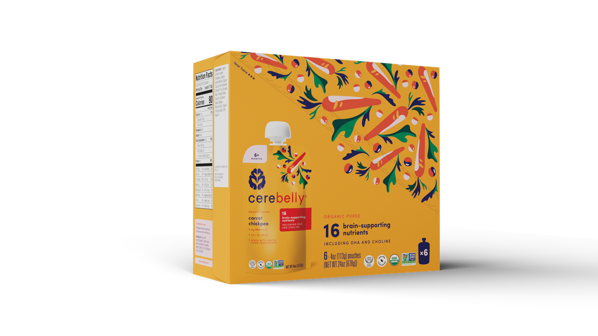 Cerebelly carrot pumpkin puree, 6-pack box