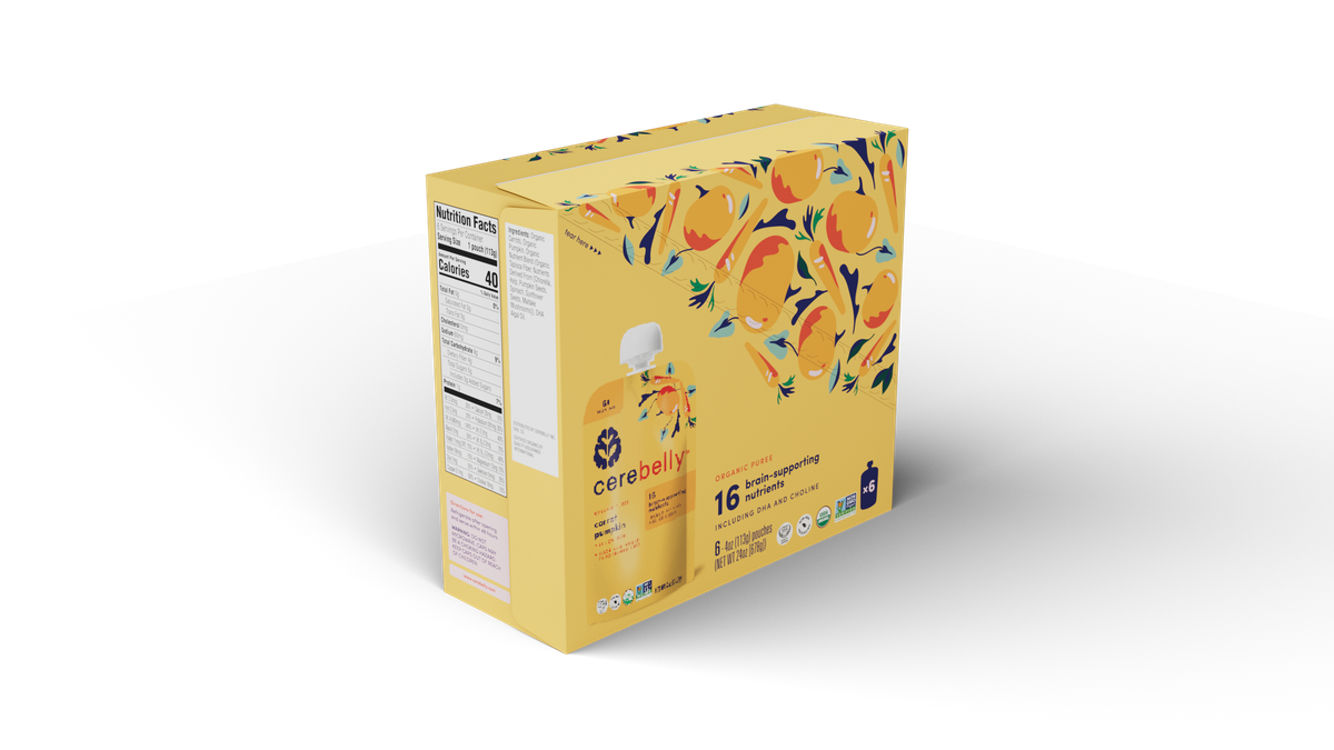 Cerebelly carrot pumpkin puree, 6-pack box