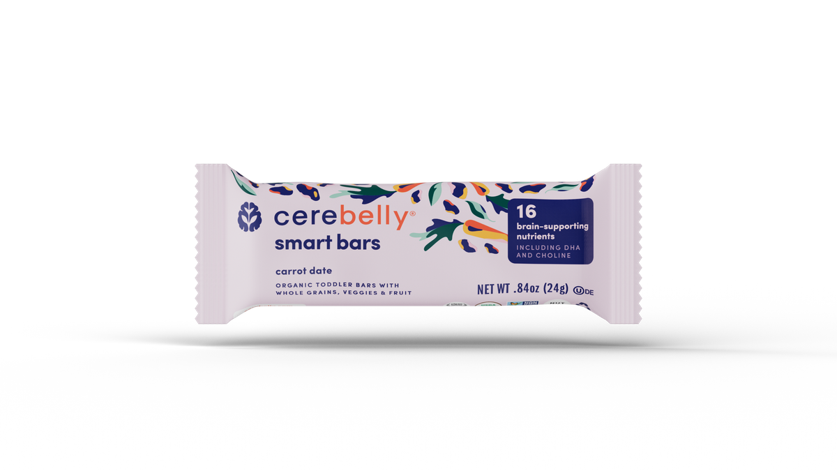 Cerebelly carrot date smart bar, front