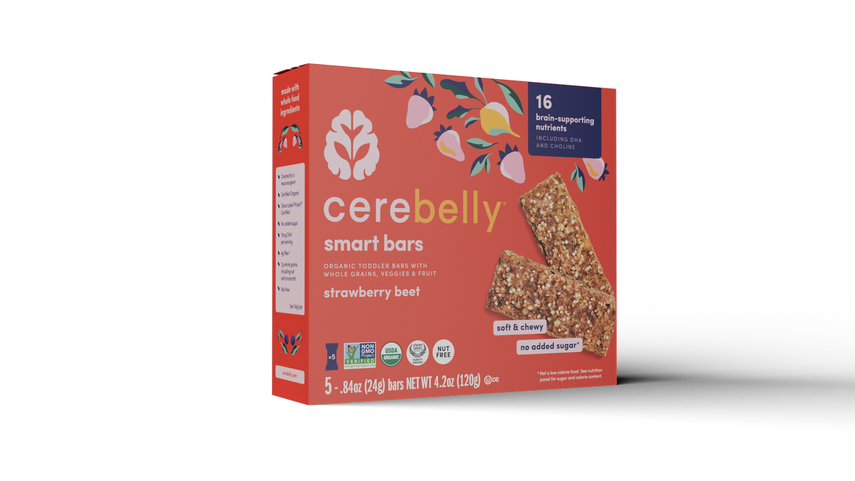 Cerebelly strawberry beet smart bars box