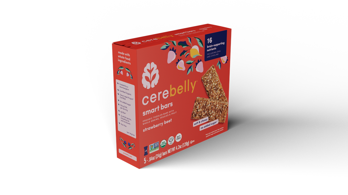 Cerebelly strawberry beet smart bars box