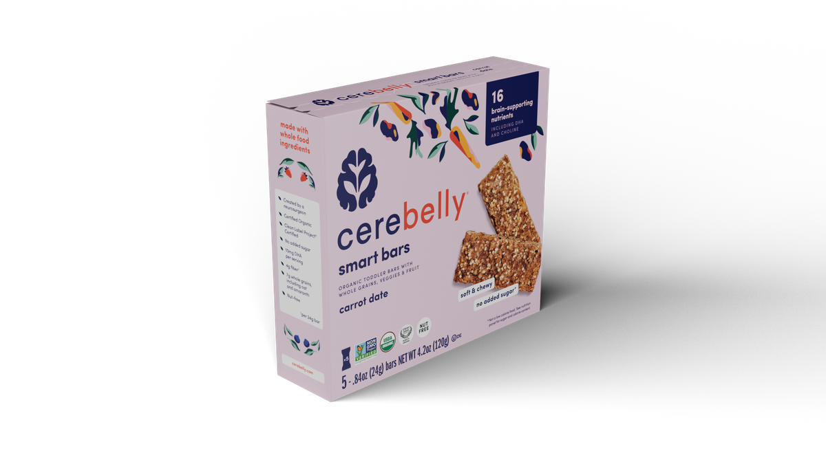Cerebelly carrot date smart bars box