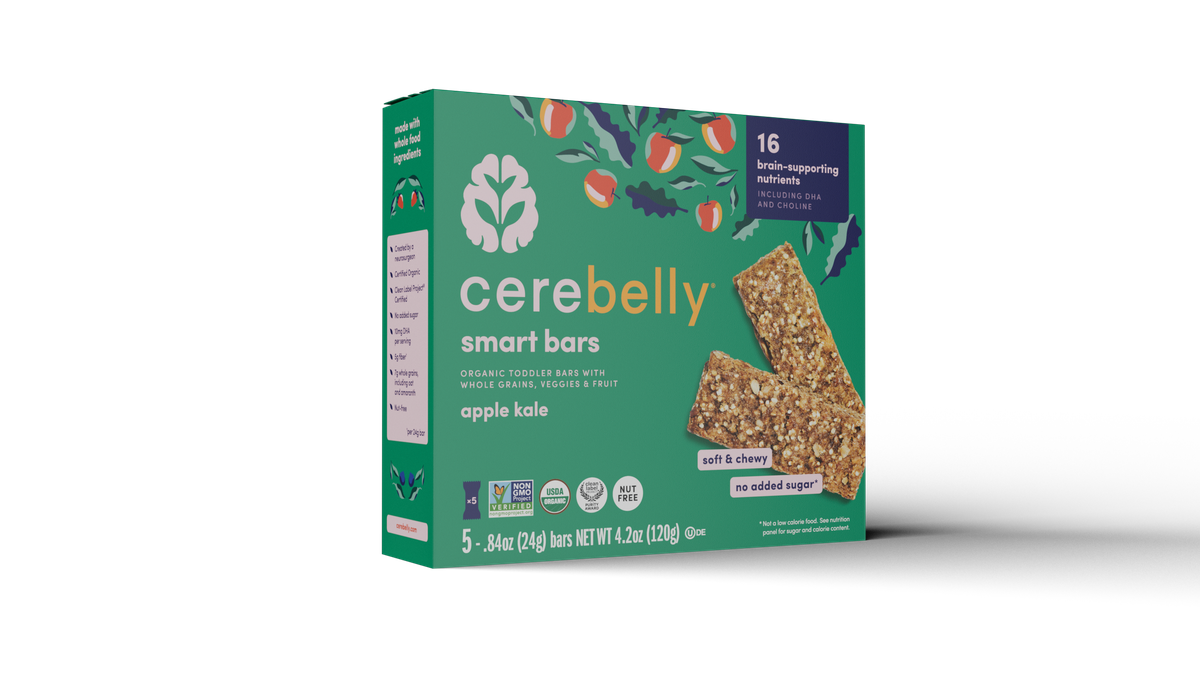 Cerebelly apple kale smart bars box